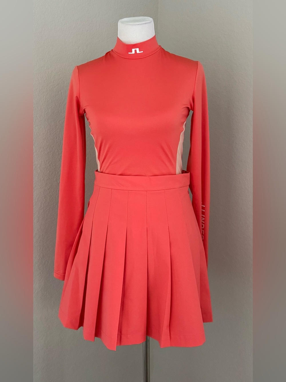 J.Lindeberg Golf Pleated Skirt and Long-Sleeve Top